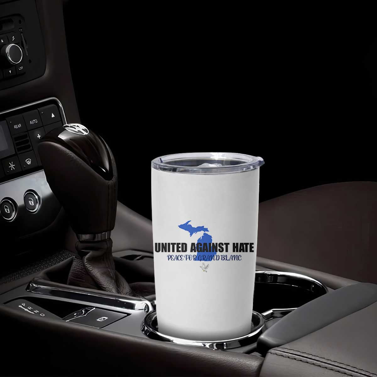 Peace for Grand Blanc Michigan Tumbler Cup United Against Hate TS02 Print Your Wear