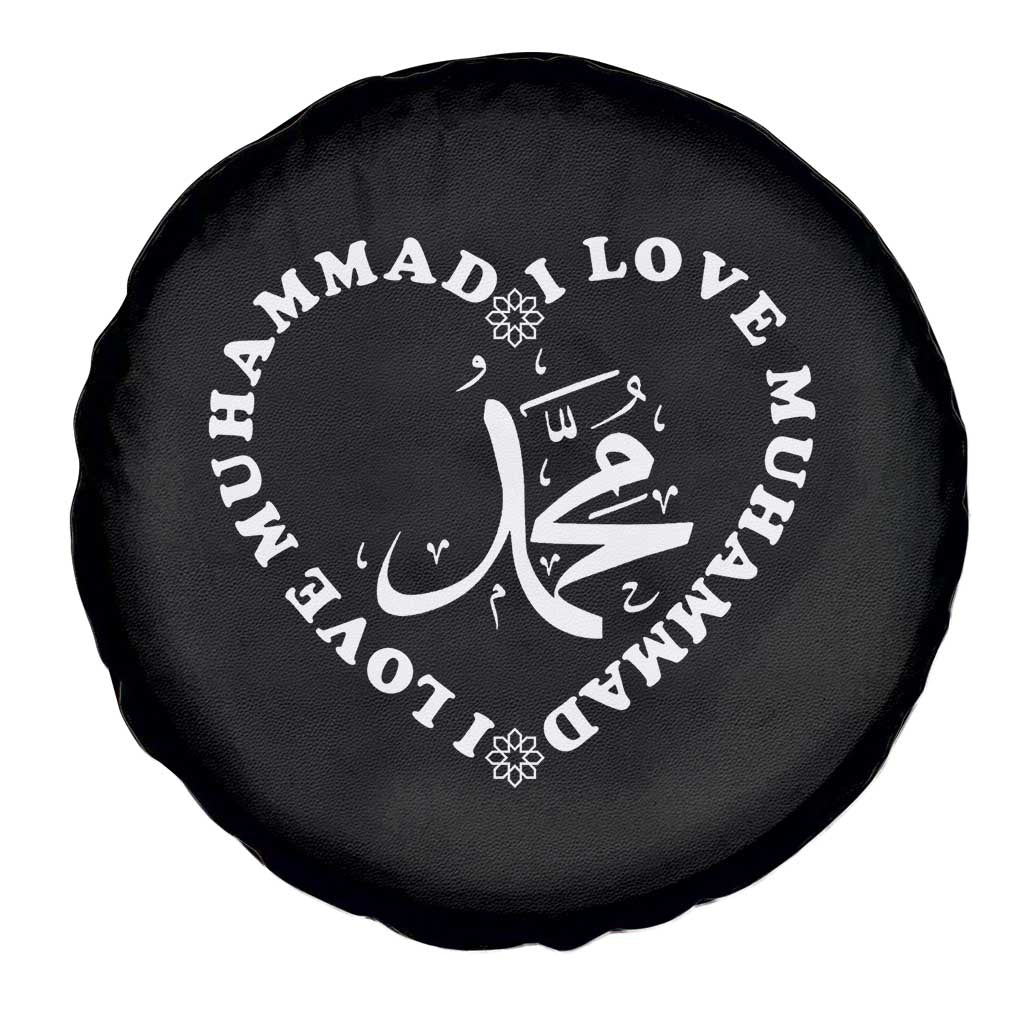 I Love Muhammad Spare Tire Cover Musliam Identity Peace Pride Islamic Calligraphy TS02 Print Your Wear