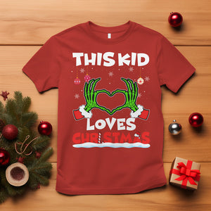 Funny Christmas T Shirt This Kid Loves Xmas Skeleton Heart TS02 Red Printyourwear