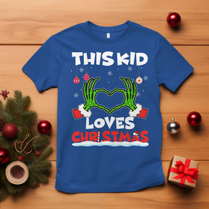 Funny Christmas T Shirt This Kid Loves Xmas Skeleton Heart TS02 Royal Blue Printyourwear