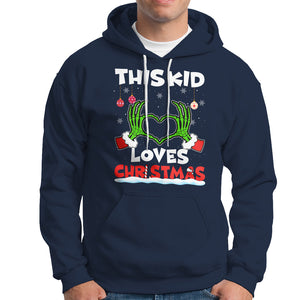 Funny Christmas Hoodie This Kid Loves Xmas Skeleton Heart TS02 Navy Printyourwear