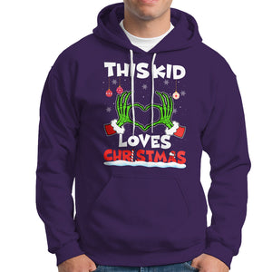 Funny Christmas Hoodie This Kid Loves Xmas Skeleton Heart TS02 Purple Printyourwear