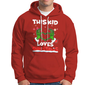 Funny Christmas Hoodie This Kid Loves Xmas Skeleton Heart TS02 Red Printyourwear