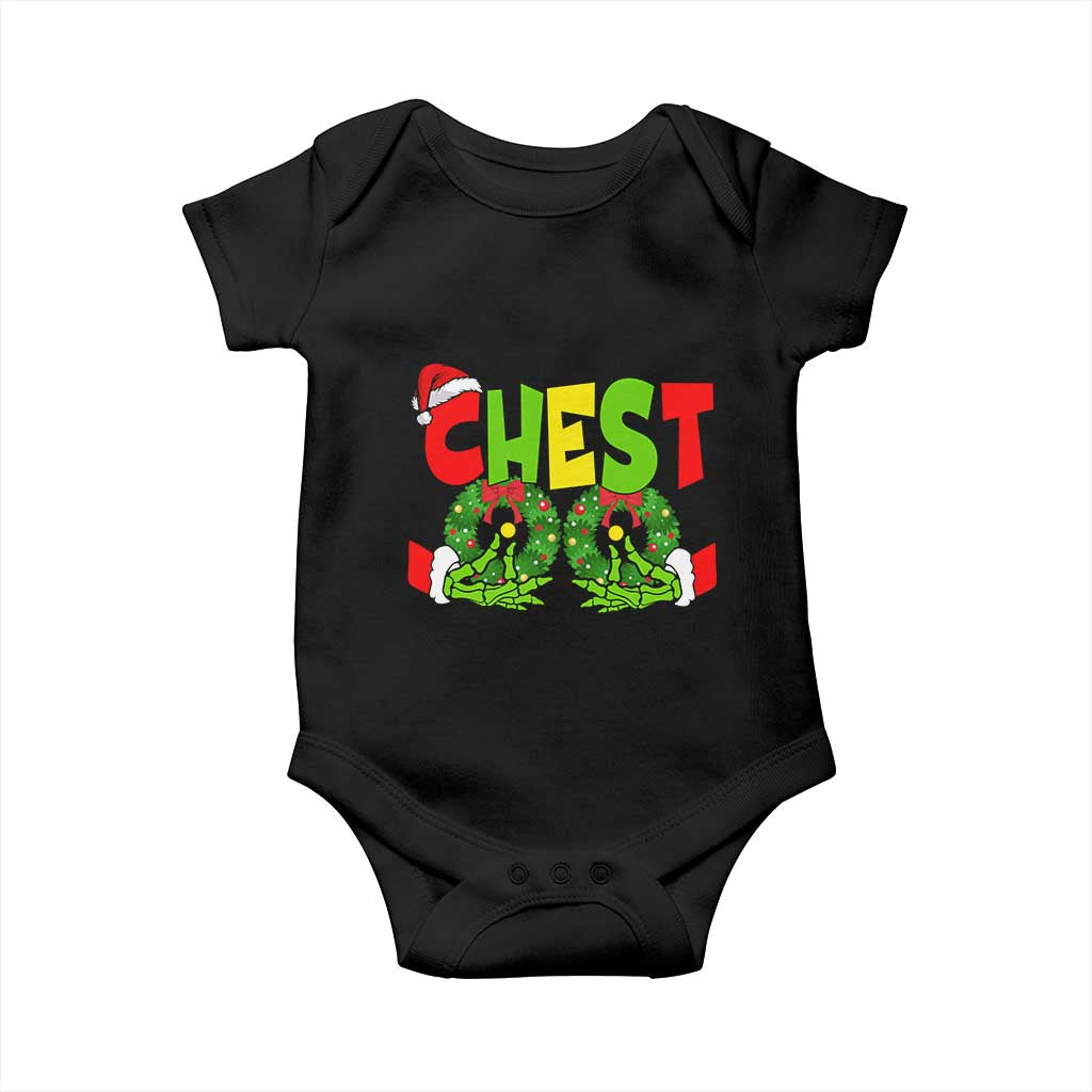 Christmas Couples Baby Onesie Chestnuts Xmas Matching Family Funny Chest Skeleton TS02 Black Print Your Wear