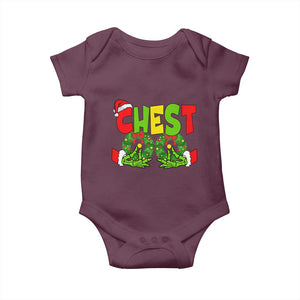 Christmas Couples Baby Onesie Chestnuts Xmas Matching Family Funny Chest Skeleton TS02 Maroon Print Your Wear