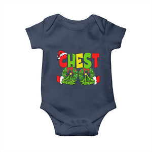 Christmas Couples Baby Onesie Chestnuts Xmas Matching Family Funny Chest Skeleton TS02 Navy Print Your Wear