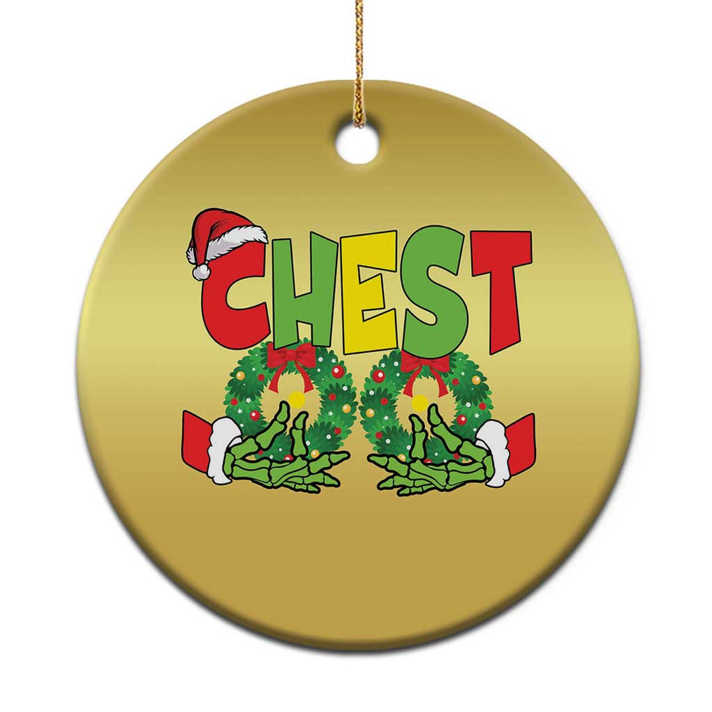 Christmas Couples Christmas Ornament Chestnuts Xmas Matching Family Funny Chest Skeleton TS02 Print Your Wear