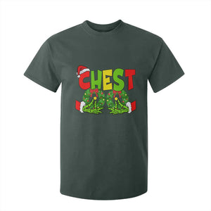 Christmas Couples T Shirt For Kid Chestnuts Xmas Matching Family Funny Chest Skeleton TS02 Dark Forest Green Print Your Wear