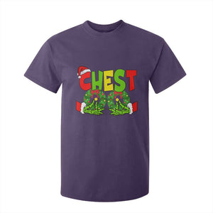 Christmas Couples T Shirt For Kid Chestnuts Xmas Matching Family Funny Chest Skeleton TS02 Purple Print Your Wear