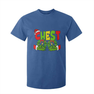 Christmas Couples T Shirt For Kid Chestnuts Xmas Matching Family Funny Chest Skeleton TS02 Royal Blue Print Your Wear