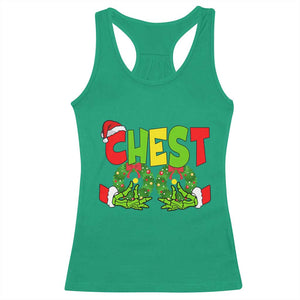 Christmas Couples Racerback Tank Top Chestnuts Xmas Matching Family Funny Chest Skeleton TS02 Irish Green Print Your Wear