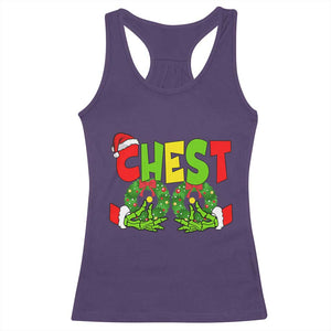 Christmas Couples Racerback Tank Top Chestnuts Xmas Matching Family Funny Chest Skeleton TS02 Purple Print Your Wear