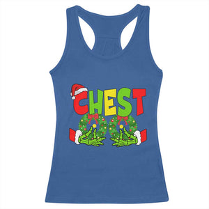 Christmas Couples Racerback Tank Top Chestnuts Xmas Matching Family Funny Chest Skeleton TS02 Royal Blue Print Your Wear