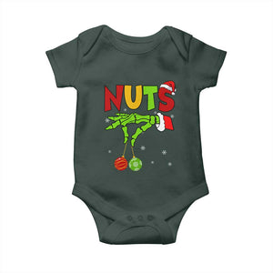 Christmas Couples Baby Onesie Chestnuts Xmas Matching Family Funny Nuts Skeleton TS02 Dark Forest Green Print Your Wear