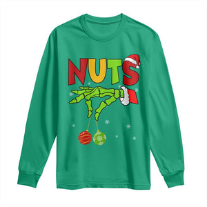 Christmas Couples Long Sleeve Shirt Chestnuts Xmas Matching Family Funny Nuts Skeleton TS02 Irish Green Print Your Wear