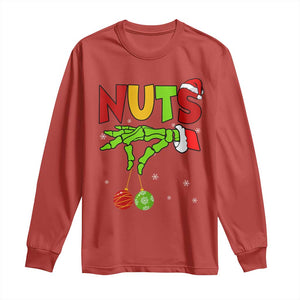 Christmas Couples Long Sleeve Shirt Chestnuts Xmas Matching Family Funny Nuts Skeleton TS02 Red Print Your Wear