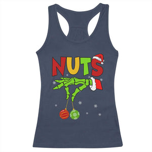 Christmas Couples Racerback Tank Top Chestnuts Xmas Matching Family Funny Nuts Skeleton TS02 Navy Print Your Wear