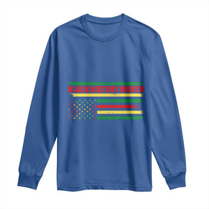 Black History Month Long Sleeve Shirt African American Pride US Flag TS02 Royal Blue Print Your Wear