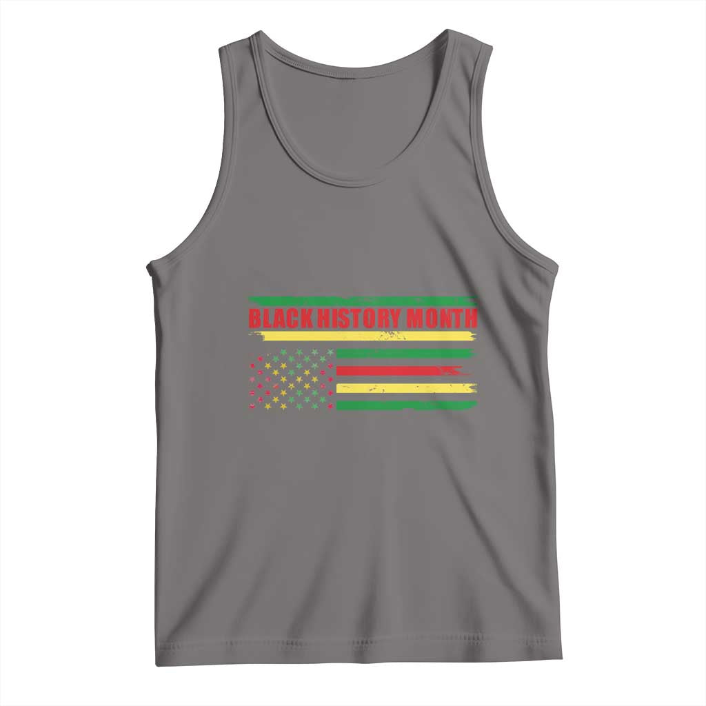 Black History Month Tank Top African American Pride US Flag TS02 Deep Heather Print Your Wear