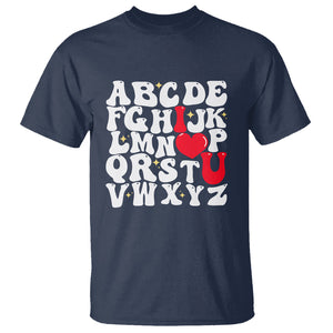 Valentines Day T Shirt Alphabet ABC I Love You Heart Gifts TS02 Navy Printyourwear