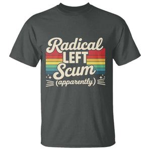 Funny Radical Left Scum Apparently T Shirt Retro Political Humor TS02 Dark Heather Print Your Wear