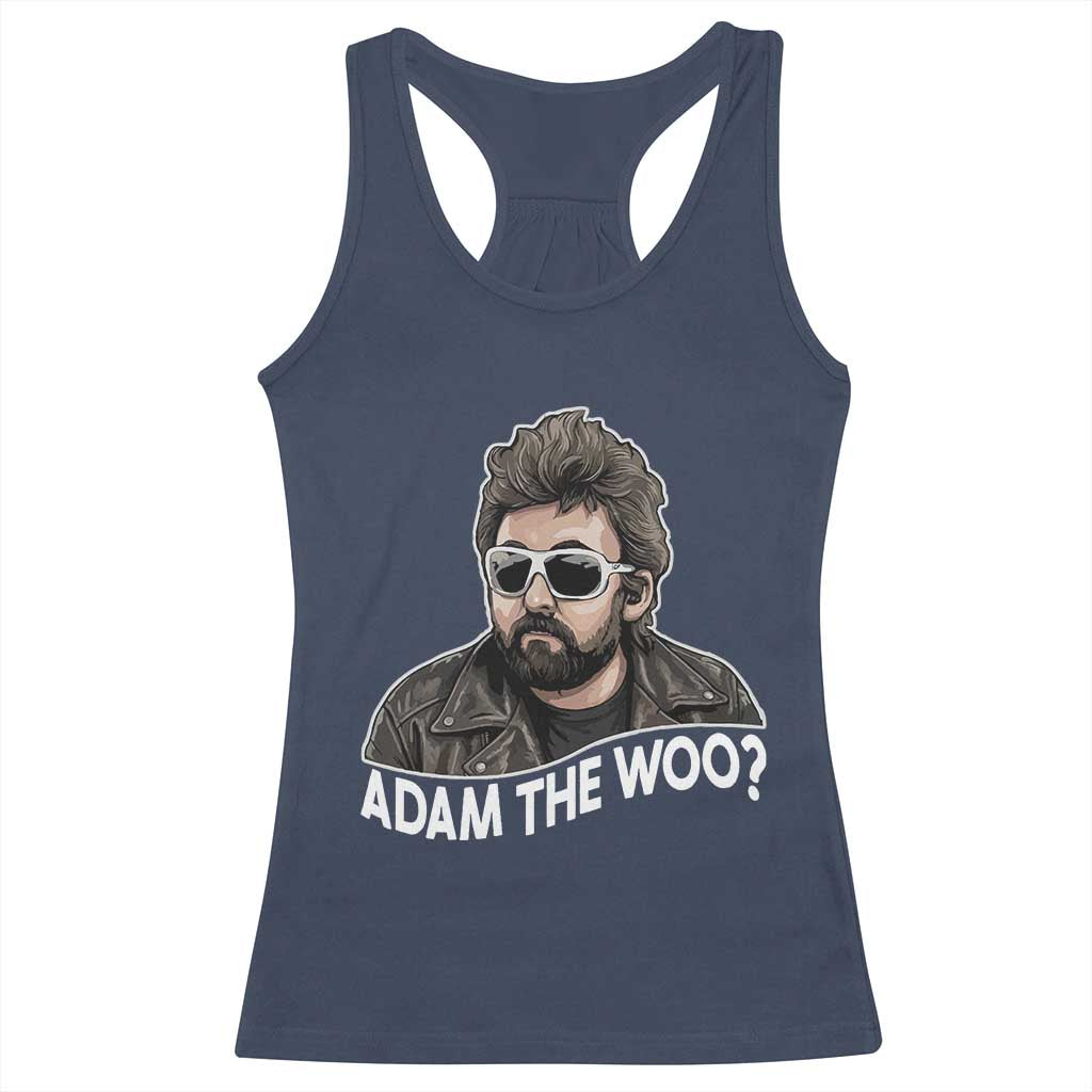Adam Inspired Graphic Racerback Tank Top The Woo Memorial Tribute TS02 Navy Print Your Wear