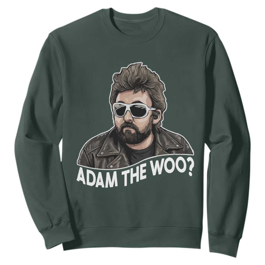 Adam Inspired Graphic Sweatshirt The Woo Memorial Tribute TS02 Dark Forest Green Print Your Wear