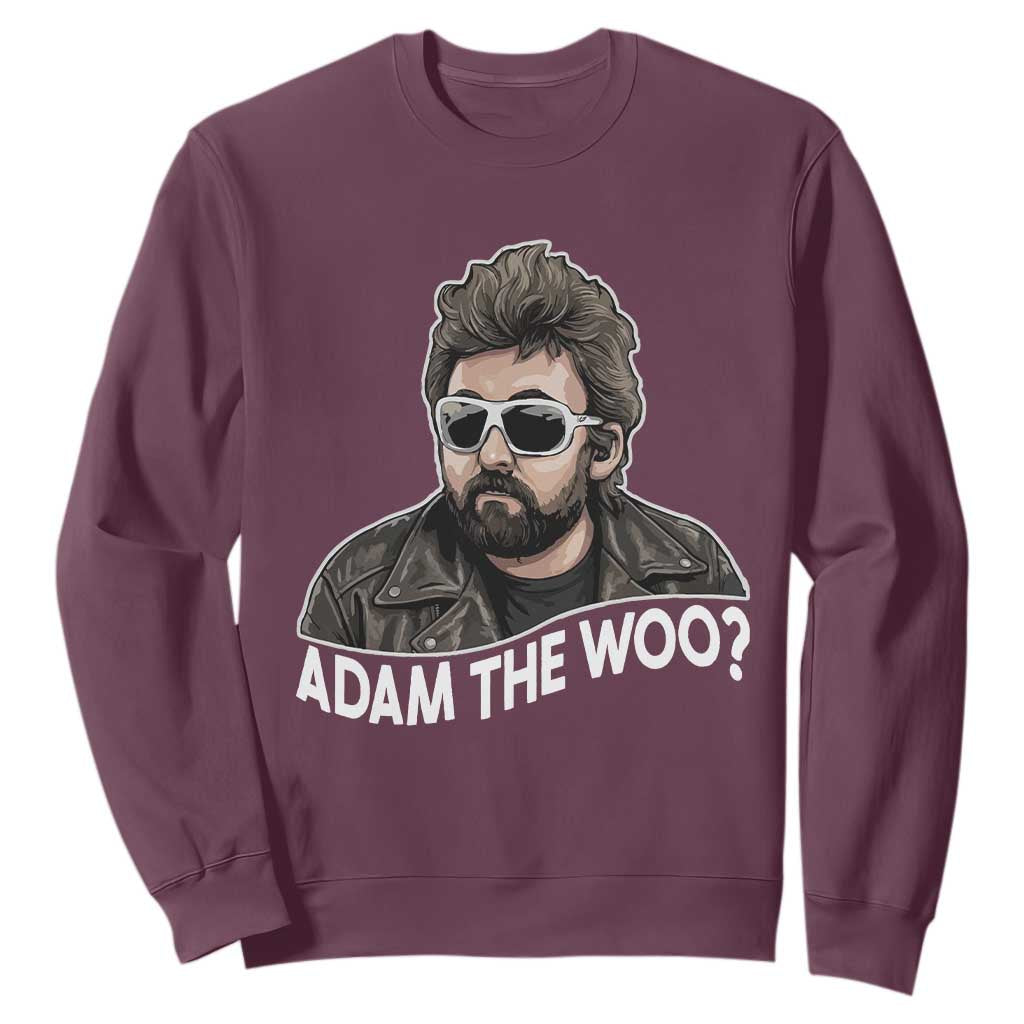 Adam Inspired Graphic Sweatshirt The Woo Memorial Tribute TS02 Maroon Print Your Wear