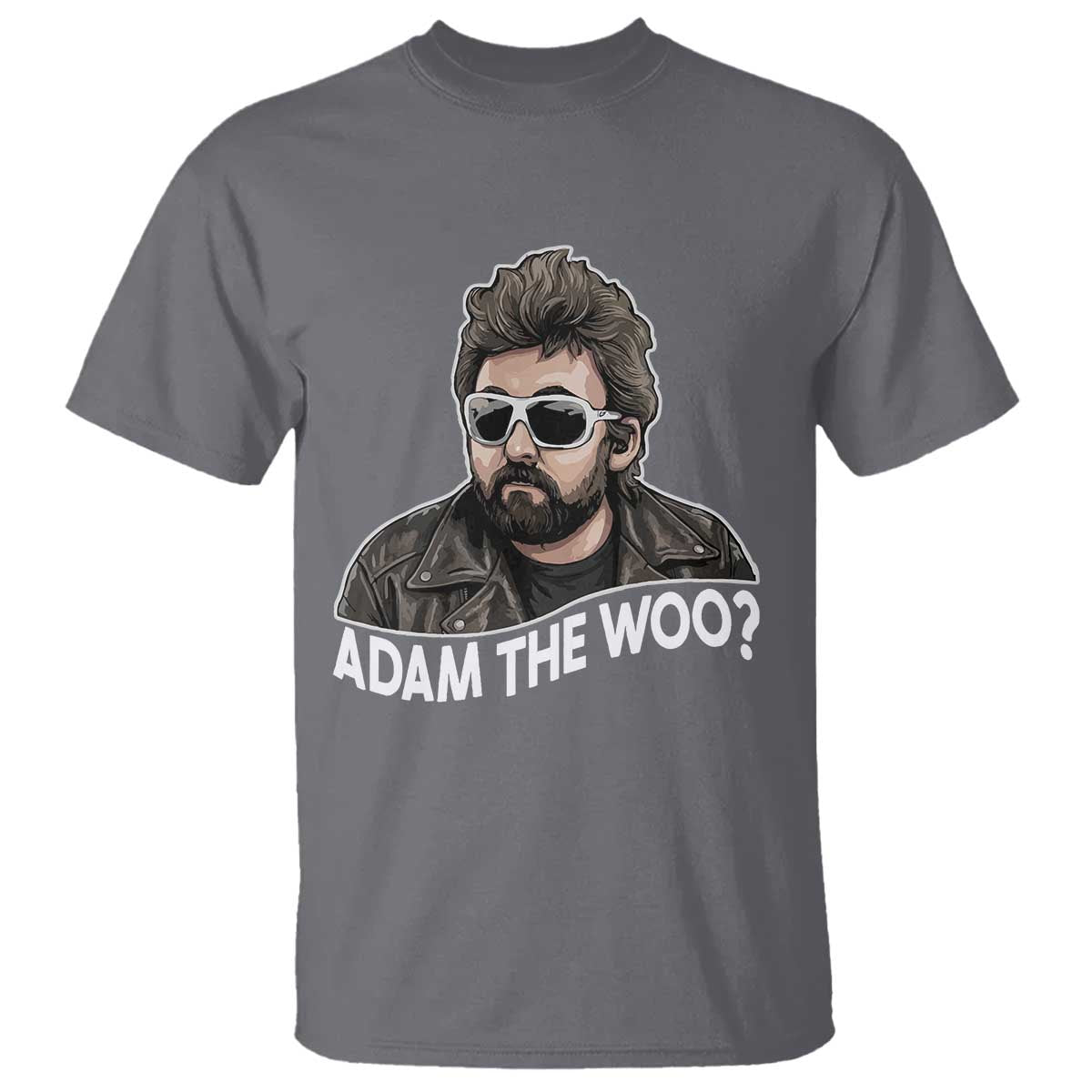 Adam Inspired Graphic T Shirt The Woo Memorial Tribute TS02 Charcoal Print Your Wear