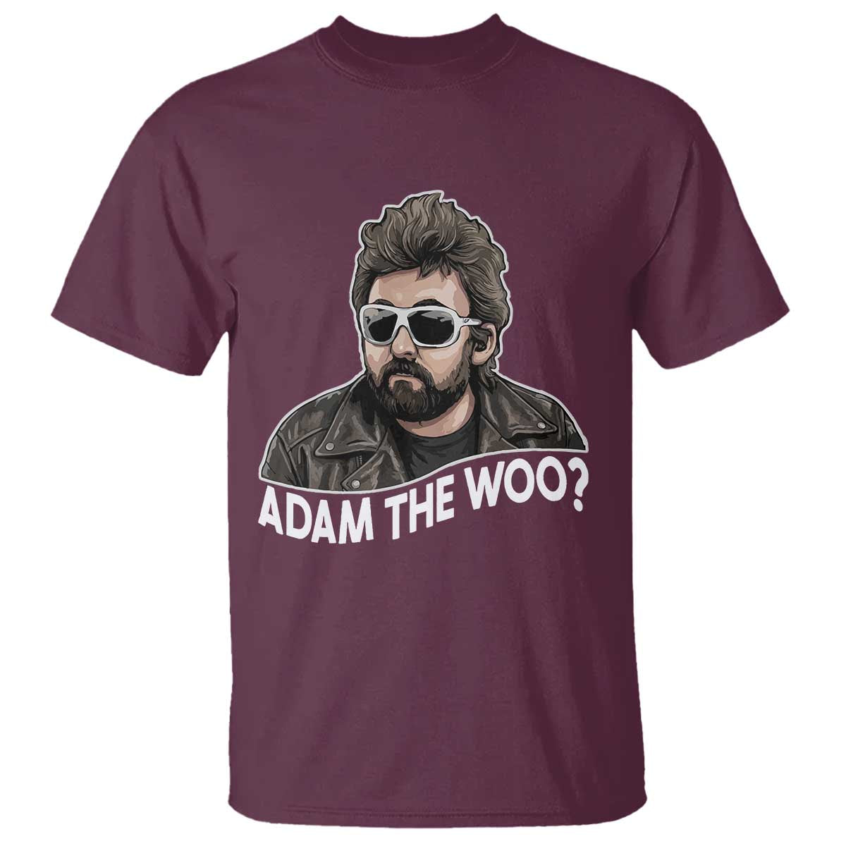 Adam Inspired Graphic T Shirt The Woo Memorial Tribute TS02 Maroon Print Your Wear