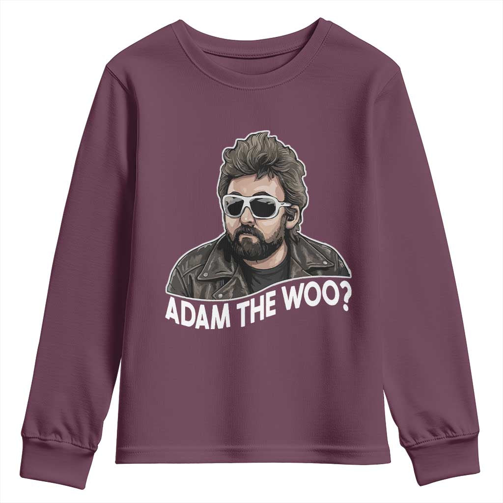 Adam Inspired Graphic Youth Sweatshirt The Woo Memorial Tribute TS02 Maroon Print Your Wear