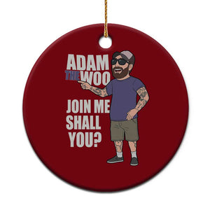 Adam Inspired Graphic Ceramic Ornament The Woo Memorial Tribute Join Me Shall You TS02 1pc Red Print Your Wear