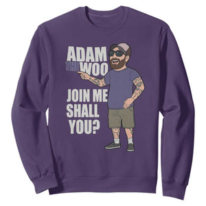Adam Inspired Graphic Sweatshirt The Woo Memorial Tribute Join Me Shall You TS02 Purple Print Your Wear