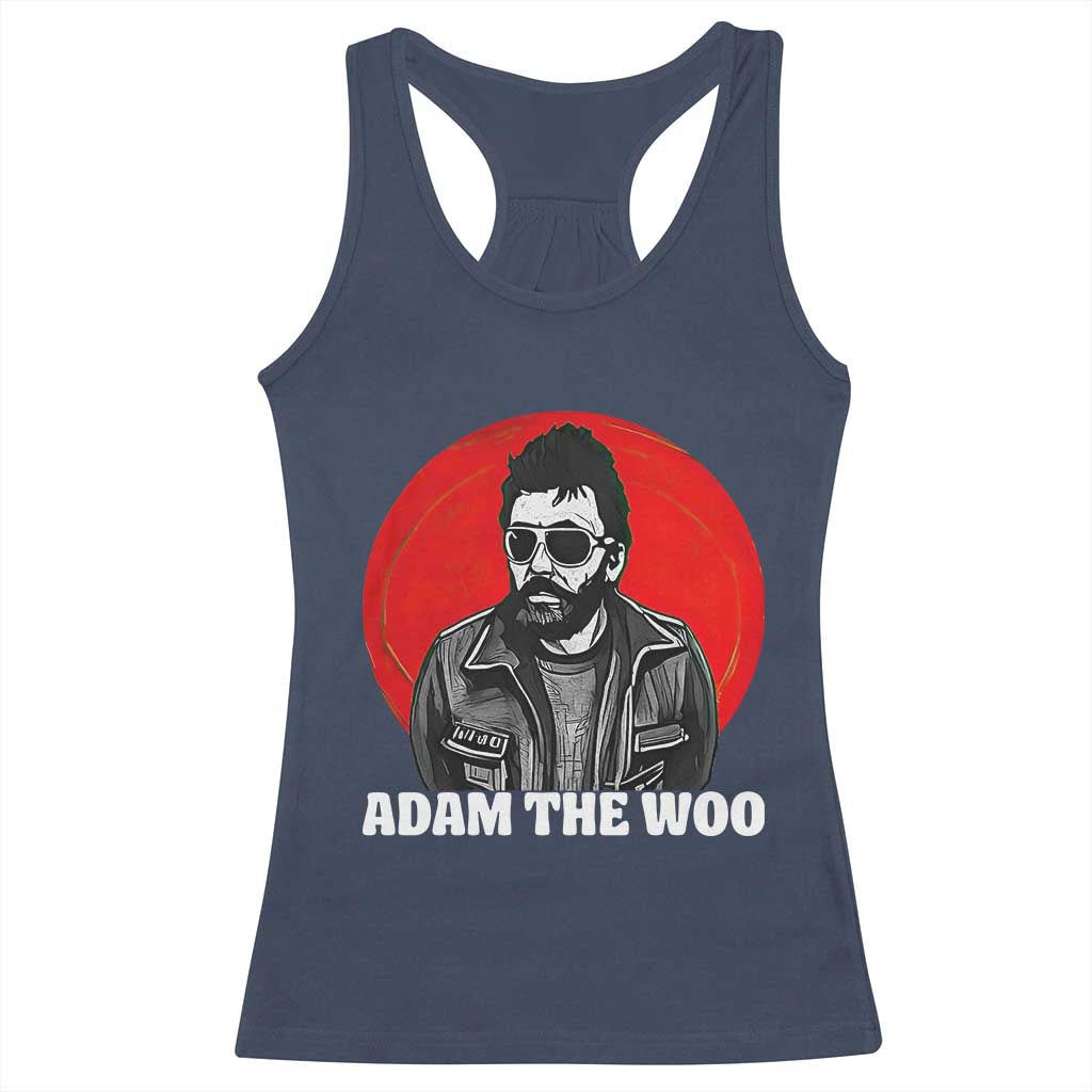 Adam Inspired Graphic Racerback Tank Top The Woo In Remembrance Memorial Tribute TS02 Navy Print Your Wear