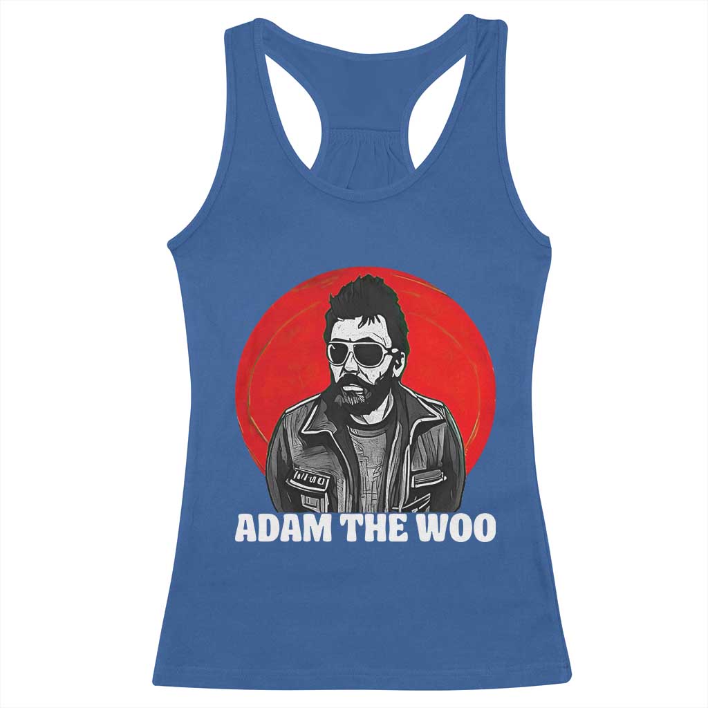 Adam Inspired Graphic Racerback Tank Top The Woo In Remembrance Memorial Tribute TS02 Royal Blue Print Your Wear