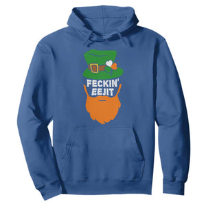 Funny St Patricks Day Hoodie Feckin Eejit Irish Slang Idiot Patty's Day TS02 Royal Blue Print Your Wear