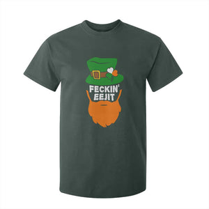 Funny St Patricks Day T Shirt For Kid Feckin Eejit Irish Slang Idiot Patty's Day TS02 Dark Forest Green Print Your Wear