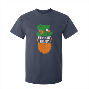 Funny St Patricks Day T Shirt For Kid Feckin Eejit Irish Slang Idiot Patty's Day TS02 Navy Print Your Wear