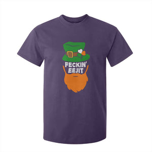 Funny St Patricks Day T Shirt For Kid Feckin Eejit Irish Slang Idiot Patty's Day TS02 Purple Print Your Wear