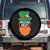 Funny St Patricks Day Spare Tire Cover Feckin Eejit Irish Slang Idiot Patty's Day TS02 No hole Black Print Your Wear