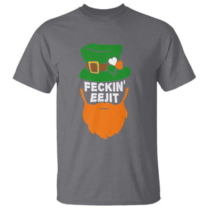 Funny St Patricks Day T Shirt Feckin Eejit Irish Slang Idiot Patty's Day TS02 Charcoal Print Your Wear