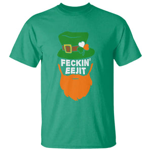 Funny St Patricks Day T Shirt Feckin Eejit Irish Slang Idiot Patty's Day TS02 Irish Green Print Your Wear