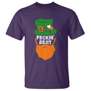 Funny St Patricks Day T Shirt Feckin Eejit Irish Slang Idiot Patty's Day TS02 Purple Print Your Wear