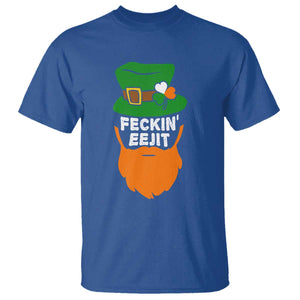 Funny St Patricks Day T Shirt Feckin Eejit Irish Slang Idiot Patty's Day TS02 Royal Blue Print Your Wear