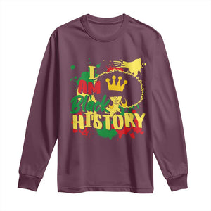 I Am Black History Long Sleeve Shirt Afro Queen African American Pride TS02 Maroon Print Your Wear