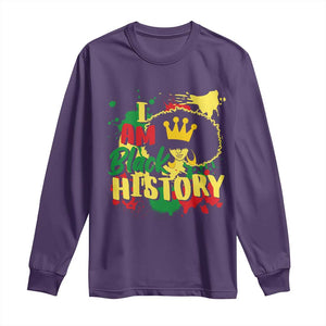 I Am Black History Long Sleeve Shirt Afro Queen African American Pride TS02 Purple Print Your Wear