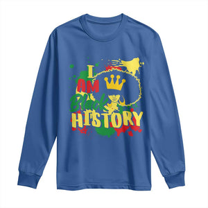 I Am Black History Long Sleeve Shirt Afro Queen African American Pride TS02 Royal Blue Print Your Wear