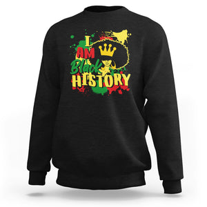 I Am Black History Sweatshirt African American Pride Black DNA Queen TS02 Black Printyourwear