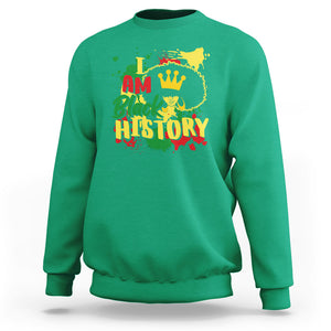 I Am Black History Sweatshirt African American Pride Black DNA Queen TS02 Irish Green Printyourwear