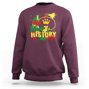 I Am Black History Sweatshirt African American Pride Black DNA Queen TS02 Maroon Printyourwear